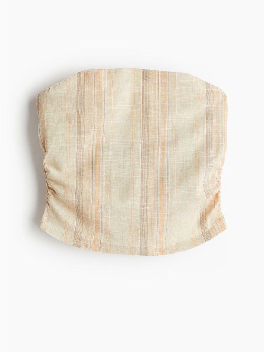 H&M Beige and Tan Striped Mini Skirt